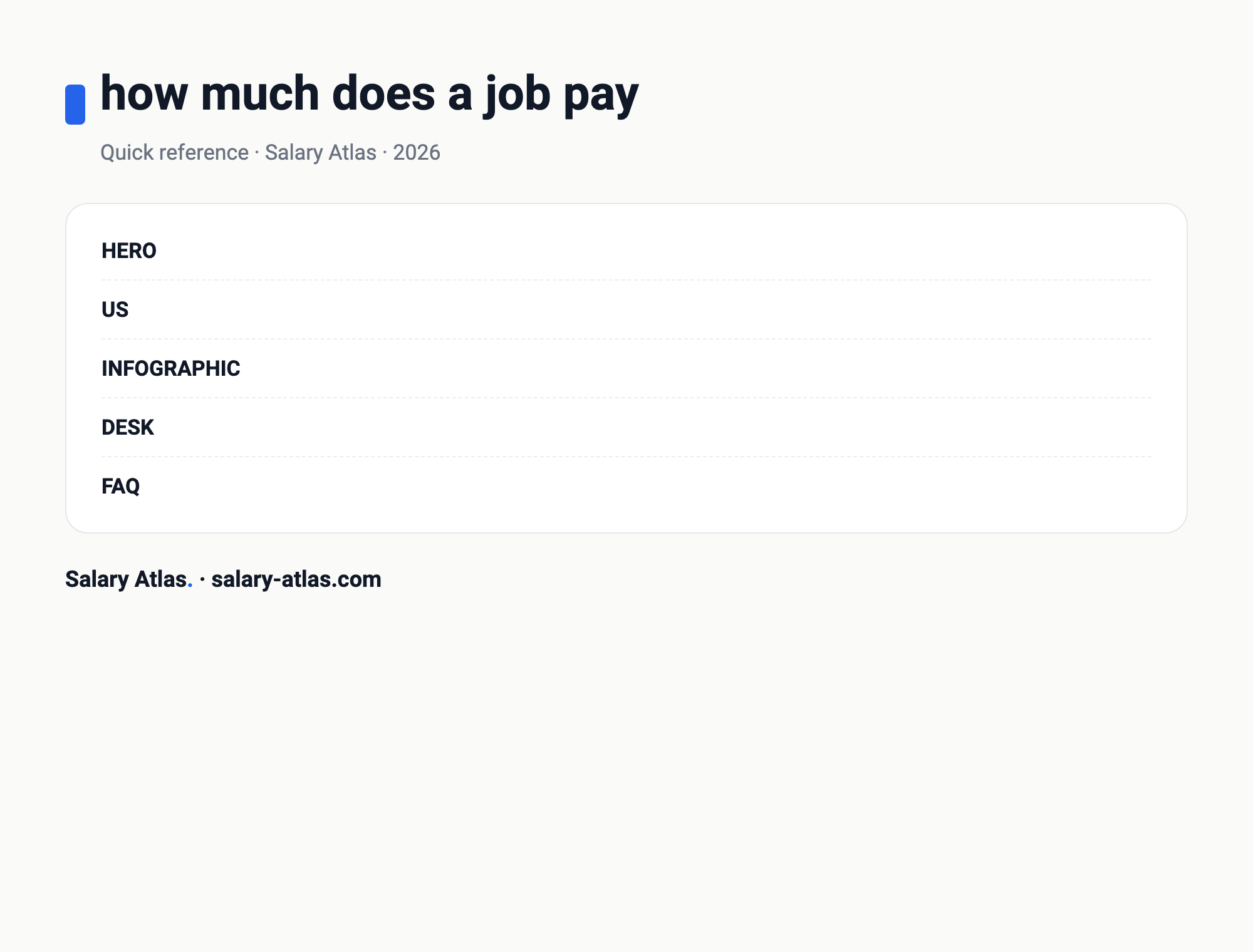 how much does a job pay quick reference